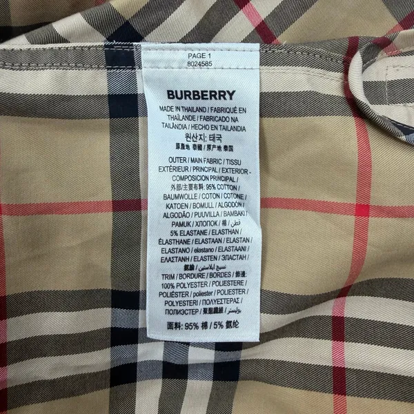 Burberry Giovanna Vintage Check Poplin Cotton Shirt Dress Beige Size 4 - Image 16