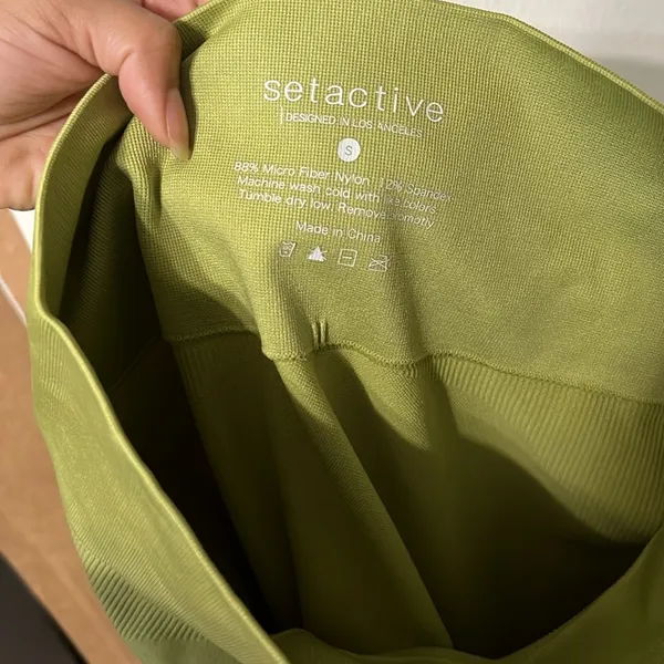 SET ACTIVE Sculptflex Seamless Lime Green Leggings - Image 7