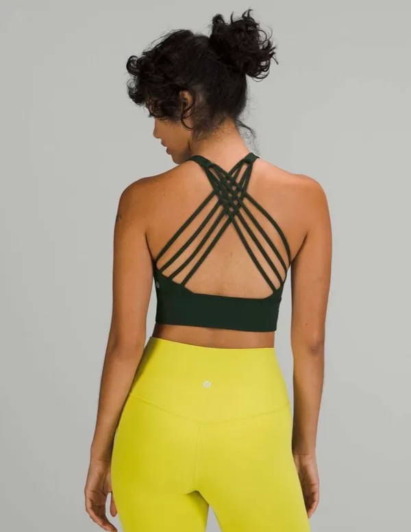 Lululemon Free to Be High-Neck Longline Bra Wild *Light Support, A/B Cup - Rainforest Green 6 - Image 6