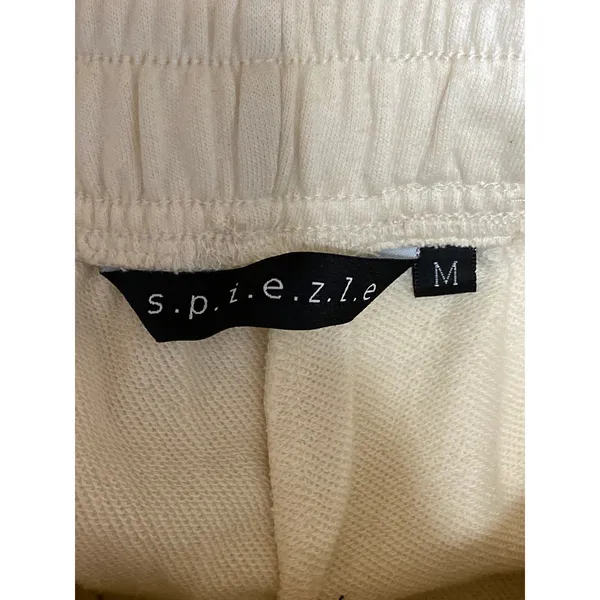 Spiezle Women's Cream Pineapple Rainbow High Rise Jogger Sweat Pants Size M - Image 5