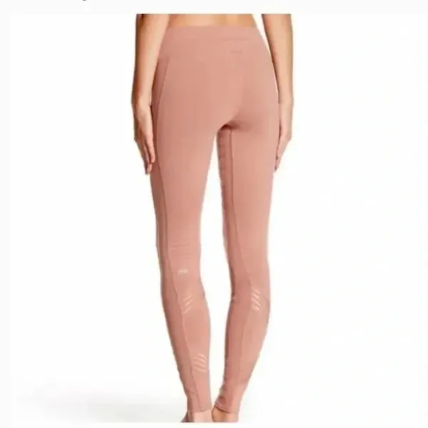Alo Yoga Ultimate Stripe Mesh Leggings Pink Rosewater Athletic Pants Size S - Image 6