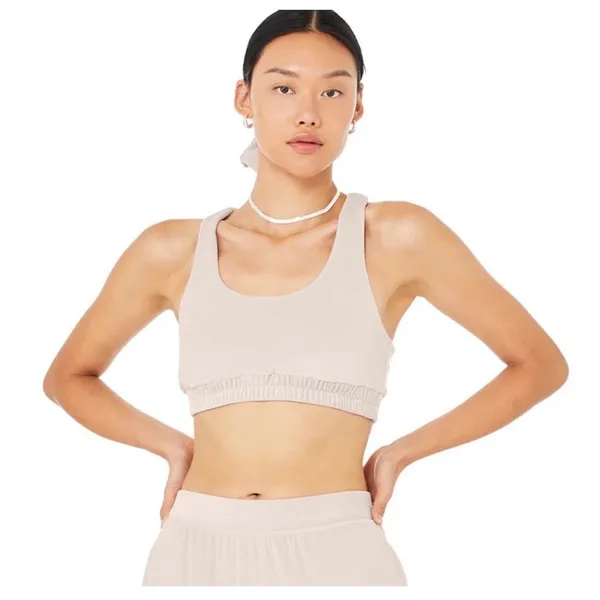 Alo Velour Glimmer Scoop Neck Bra Size XS Lightweight - Image 3