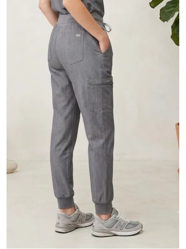 FIGS Technical Collection Zamora Jogger Scrub Pants Womens M Gray Cargo Stretch - Image 2