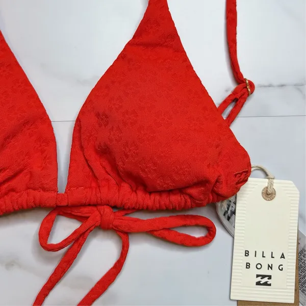 NWT Billabong Good Vibes Slide Tall Triangle Bikini Top - Image 4