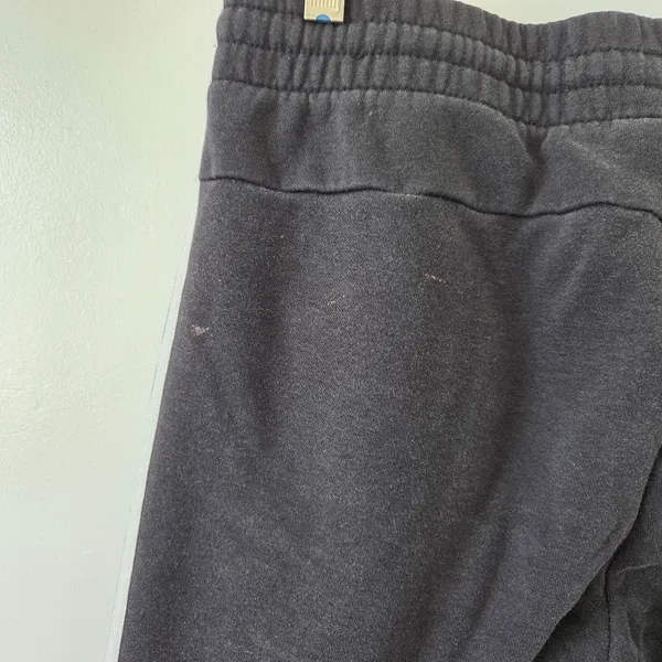Women's Adidas Jogger Sweatpants Thick Cozy Logo Black Sporty Athletic Y2K 90s M - Image 6
