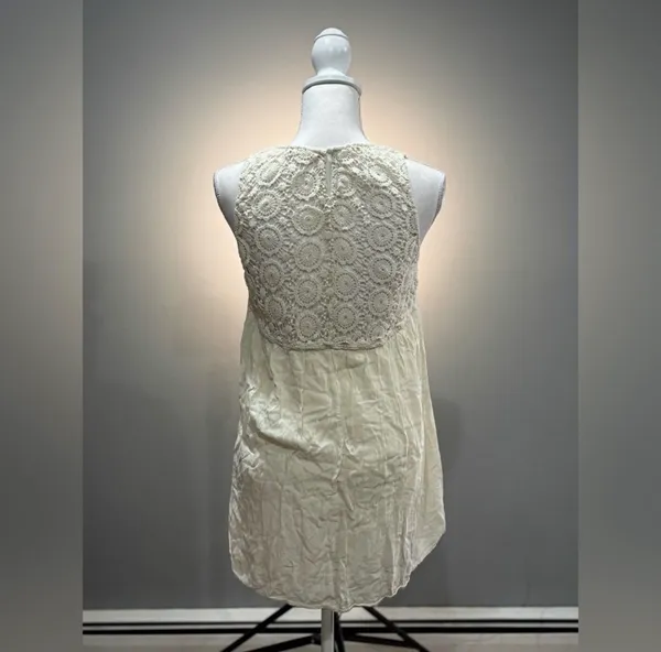 SALE! Cream Blu Pepper Sleeveless Peasant Top Size L EUC - Image 2