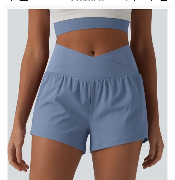 Halara Crossover High-Waisted Shorts - Image 3