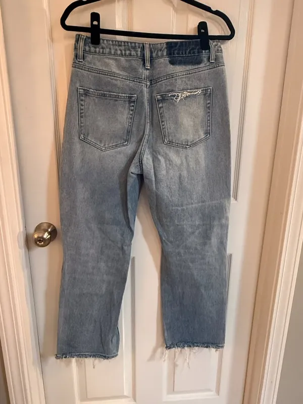 Flying Monkey 29 High Rise Straight Distressed Jean Denim - Image 5