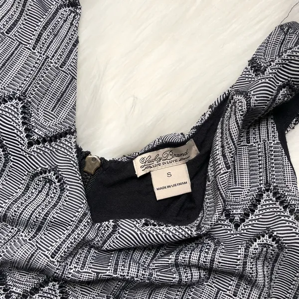 Lucky Brand V Neck Textured Dress - Image 2