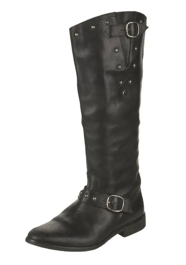 Golden Goose Kate Tall Studded Leather Moto Boots - Black - 38 - Image 11