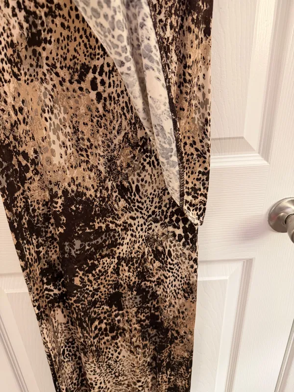 Y2K Orsay Leopard Print Sleeveless Bodycon Maxi Dress - Image 4