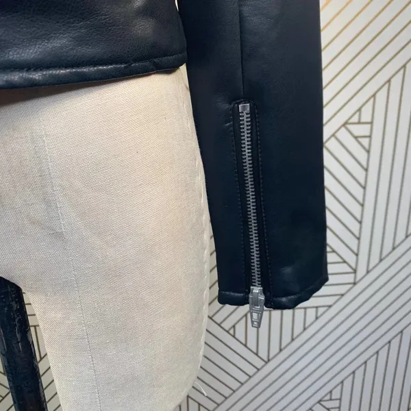 BLANKNYC Faux Leather Full Zip‎ Moto Jacket Black - Image 5