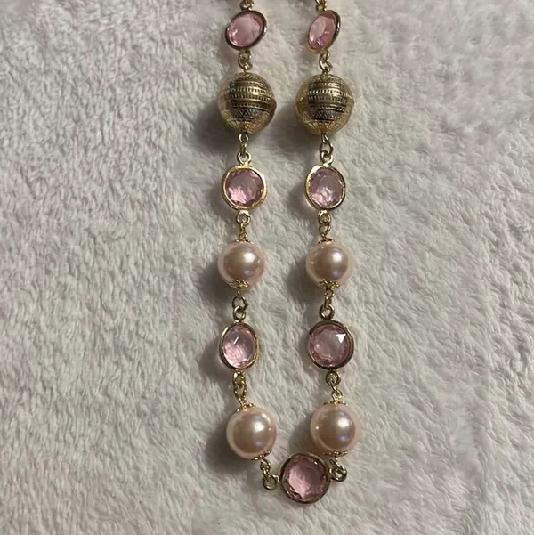 Fashion Costume Jewelry Faux Pearl Beaded Necklace - Image 2