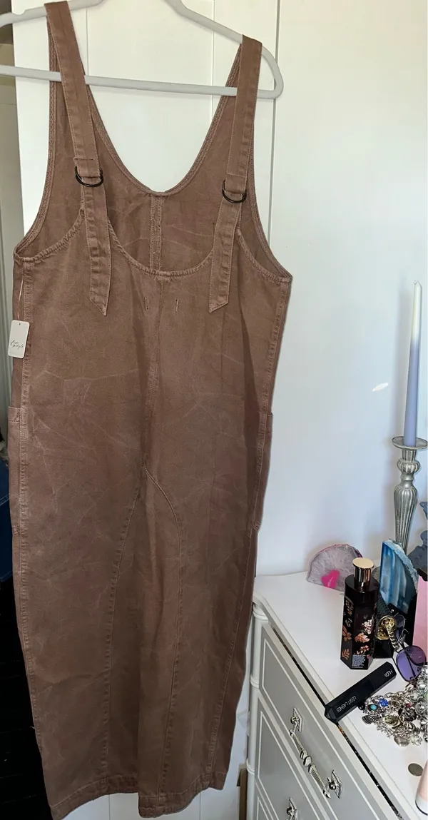 NWT Free People We The Free High Roller Jumpsuit In Rare Stone - Image 10