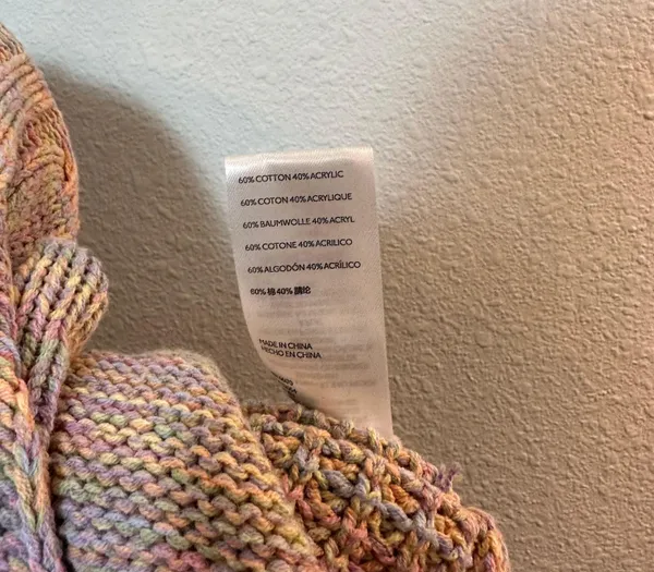 Urban Outfitters Multicolor Crop Oversized Knit Sweater - Image 3
