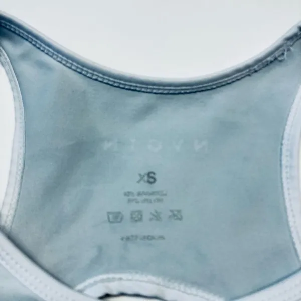 NVGTN Sports Bra‎ Women XS Light Blue Keyhole Racerback Activewear - Image 5