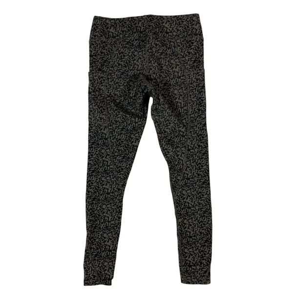 Pact Brown Animal Print Organic Cotton High Waist Leggings S Eco Soft Stretch - Image 3