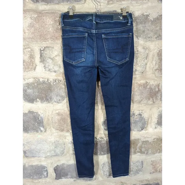 American Eagle Jeans Woman's 2 Jeggings Blue Skinny‎ Stretch Basic Coastal - Image 5