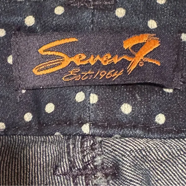 Seven7 Polka Dot Skinny Denim Size 6 Excellent‎ Unused Condition - Image 3