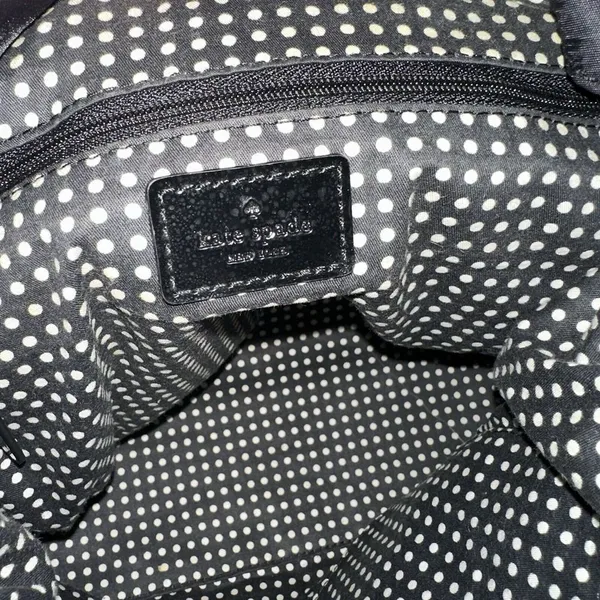 Kate Spade NY Carmen Black Nylon Convertible Fold Flap Satchel Bag w Crossbody - Image 10