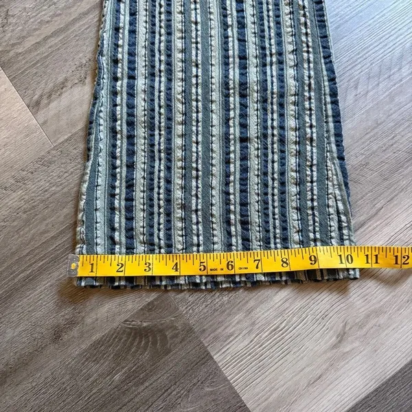 Urban Outfitters High Rise Flare Pants Blue Green Stripe 0 - Image 9