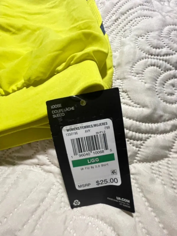 Under Armour Women's Neon Lime Training Shorts with Gray Reflective Trim‎ - Image 13