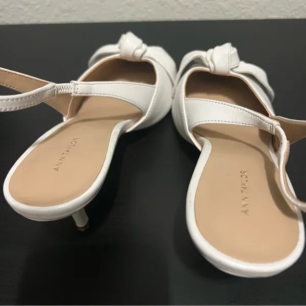 Ann Taylor Black and White Bow Heels - Image 5