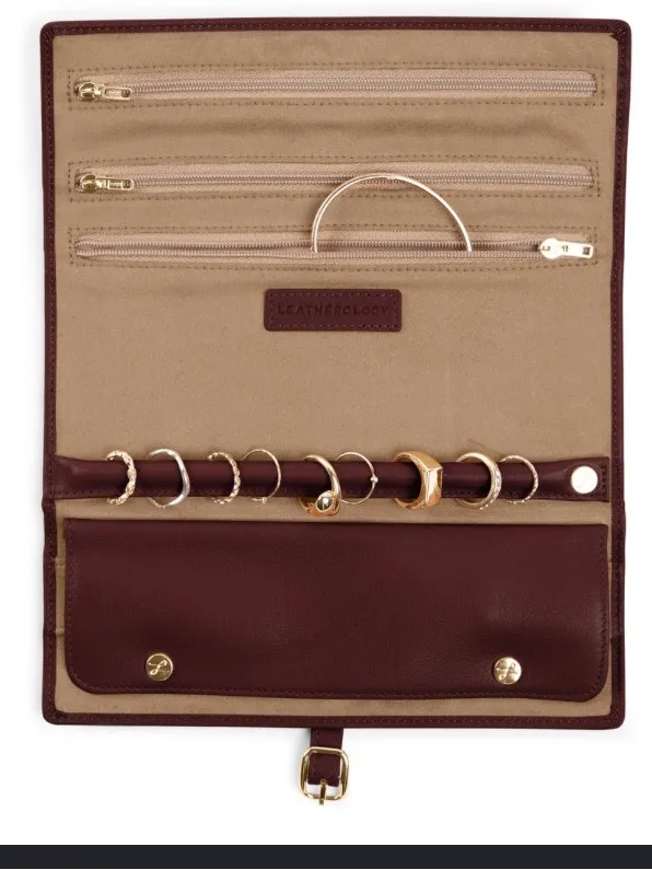 Vintage polka dot Satin jewelry roll - Image 4