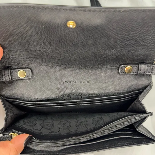 Michael Kors Jet Set Travel Saffiano Leather Smartphone Chain Wallet Crossbody - Image 15