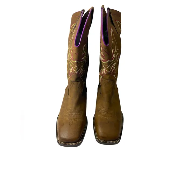 SheSole Women’s Size 10 Wide Brown Country Western Cowboy Boots Square Toe NIB - Image 4