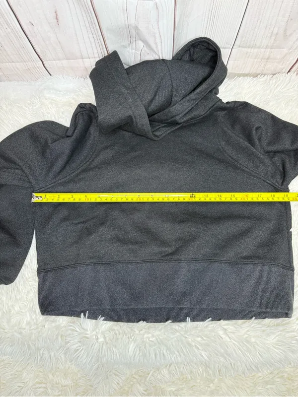 Lululemon Loungeful Cropped Hoodie *Spark Black / Black - Image 5