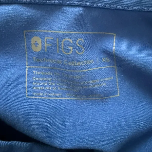 Figs FIONx Catarina One-Pocket Scrub Top Classic Fit V-Neck Blue Medical Sz XS - Image 5