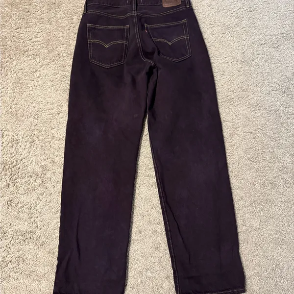 Levi’s Women's Dark Purple/Black Straight Leg Jeans ‘94 Baggy - Image 2