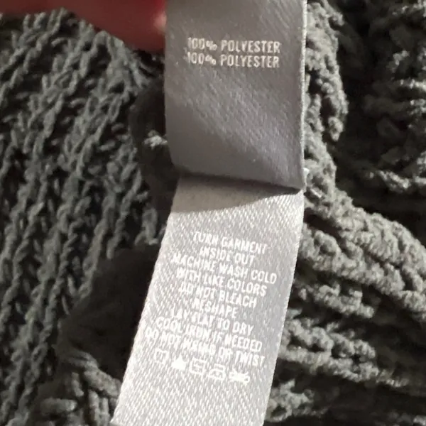 Aerie Turtleneck Sweater Women S Grey Shaker Stitch Ribbed Knit Oversized Chunky - Image 5