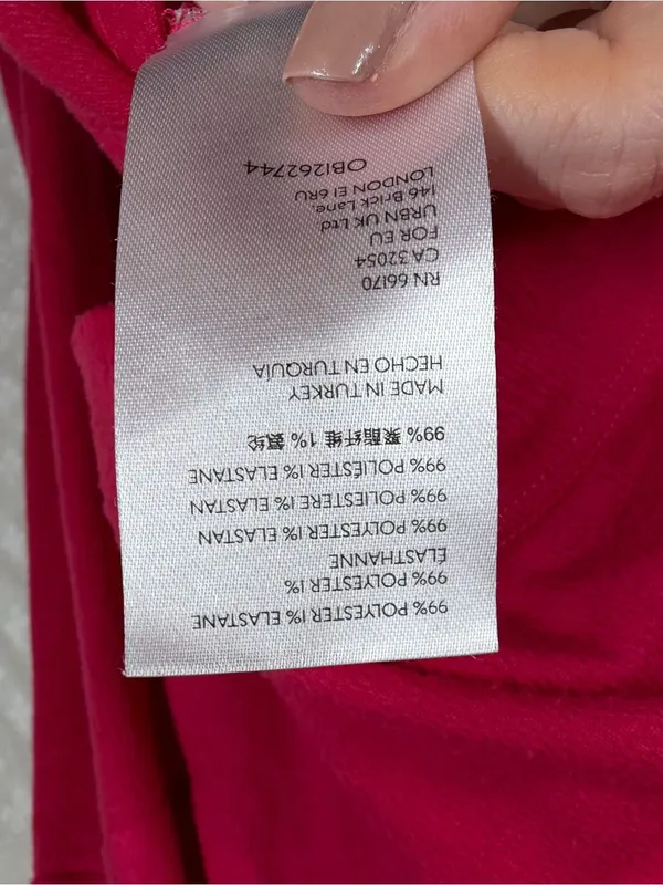 Anthropologie Bright Pink V Neck Dolman Sleeve Boxy Top - Image 5