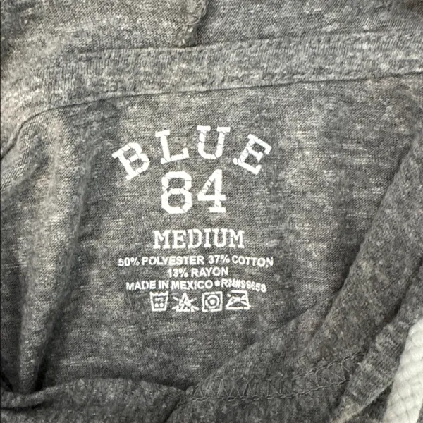Blue 84 Gray Hoodie with Buffalo Graphic - Image 2