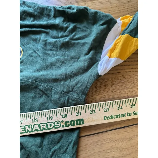 NFL Green‎ Bay Packers Lace Up Jersey Shirt Women Size Large Cotton Preppy - Image 5
