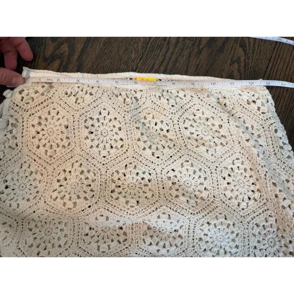 Agua Bendita Crochet Cream Tove Midi Skirt Womens Sz S $240 Swim Cover Up - Image 7