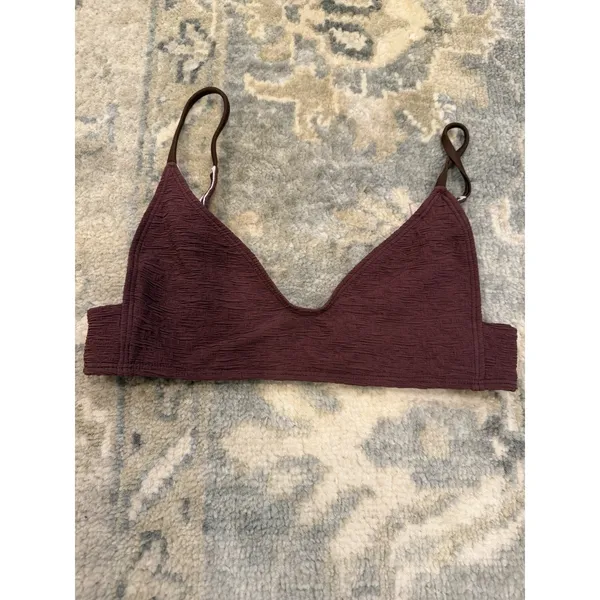 free-est by Free People Cannon Crop Bikini Top Rum Raisin Women's Sz m NEW $98 - Image 3