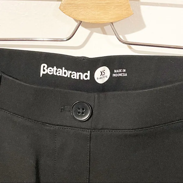 Betabrand Size XS Petite Dress Pant Yoga Pants Boot-Cut‎ Classic Black - Image 3