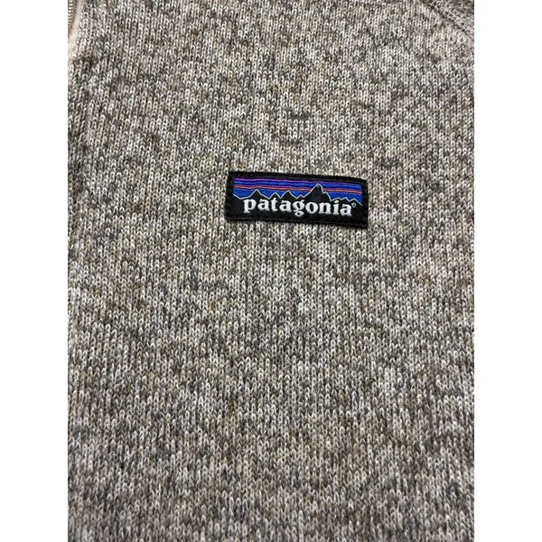 Patagonia Better Sweater Women‎ Sz S Beige/Gray 1/4 Zip Fleece Jacket Pullover - Image 3