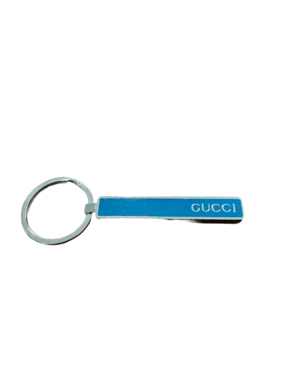 Gucci Handbag Charm Keyring Enameled Blue Sterling Silver Designer - Image 3