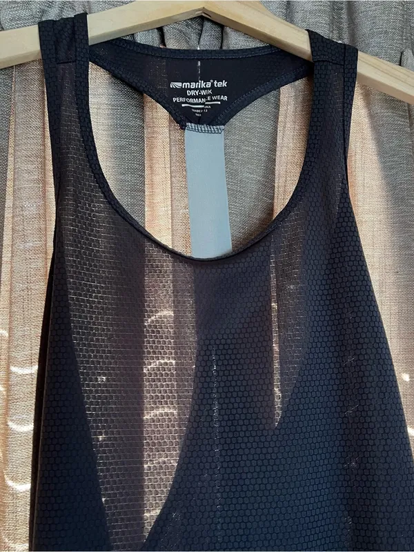 Marika Grey Dipped Back Racerback Athletic Tank Top Size Small - Image 4
