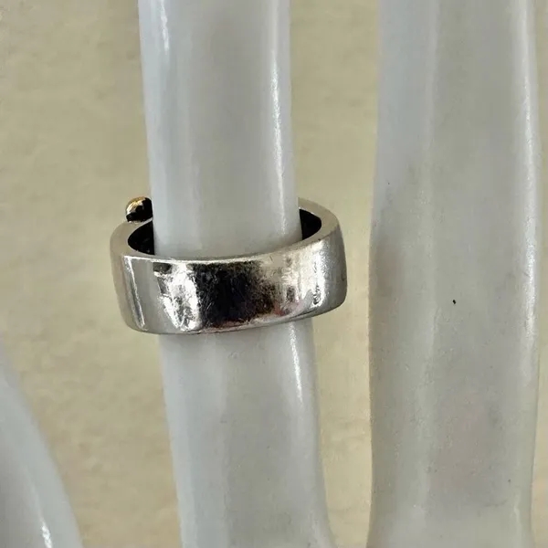 Bold Dome Ring – Silver & Gold Mixed Metal Statement - Image 5
