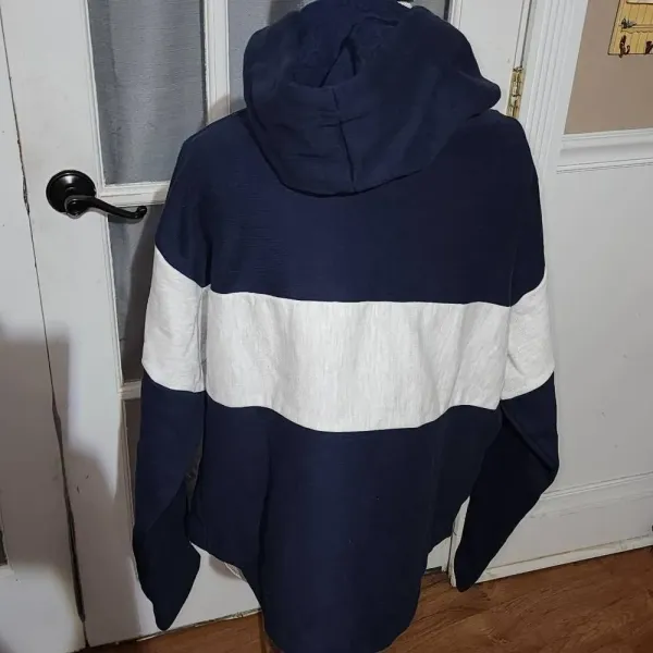 NWT‎ Champion Reverse Weave Womens Navy White Siesta Key Crop Hoodie Large - Image 2