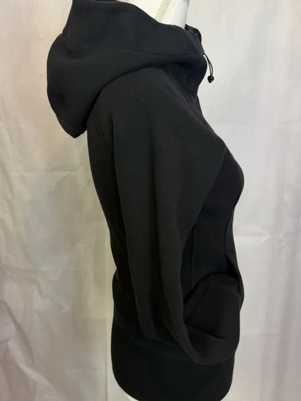 lululemon athletica Black Hooded Zip Bomber Jacket - Image 8