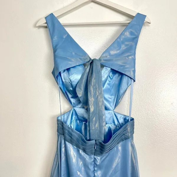 MAC DUGGAL High-Low Ruffle Gown in Powder Blue Size US 0 - Image 8