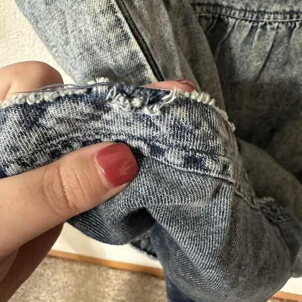 Anthropologie‎ Pilcro Denim Dress Lorelei Tunic Long Sleeve Pockets Boho Size 6 - Image 5