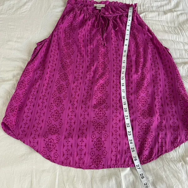 LOFT Pink and Purple Sleeveless Blouse Relaxed‎ Style - Image 5
