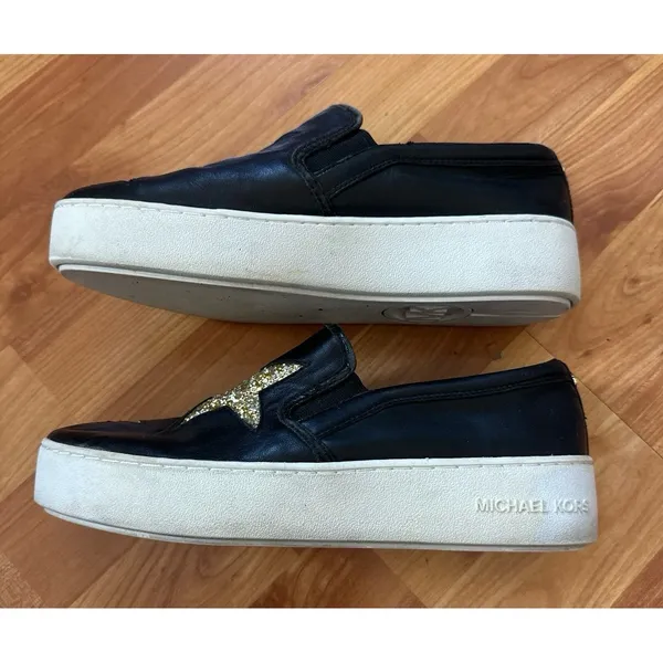 Michael‎ kors patent leather gold glitter stars - Image 5